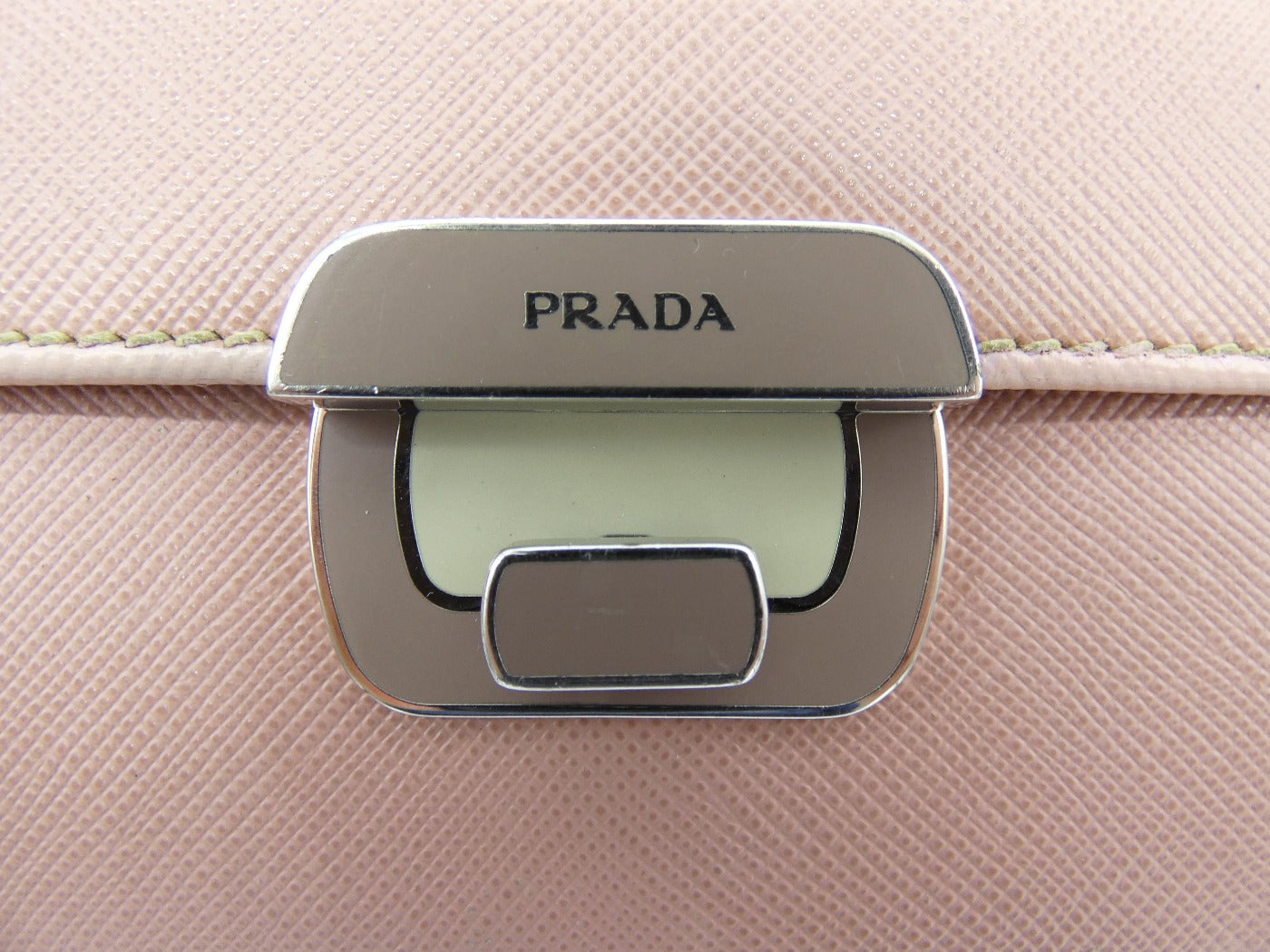 Prada Pink Enamel Clasp Vintage Wallet