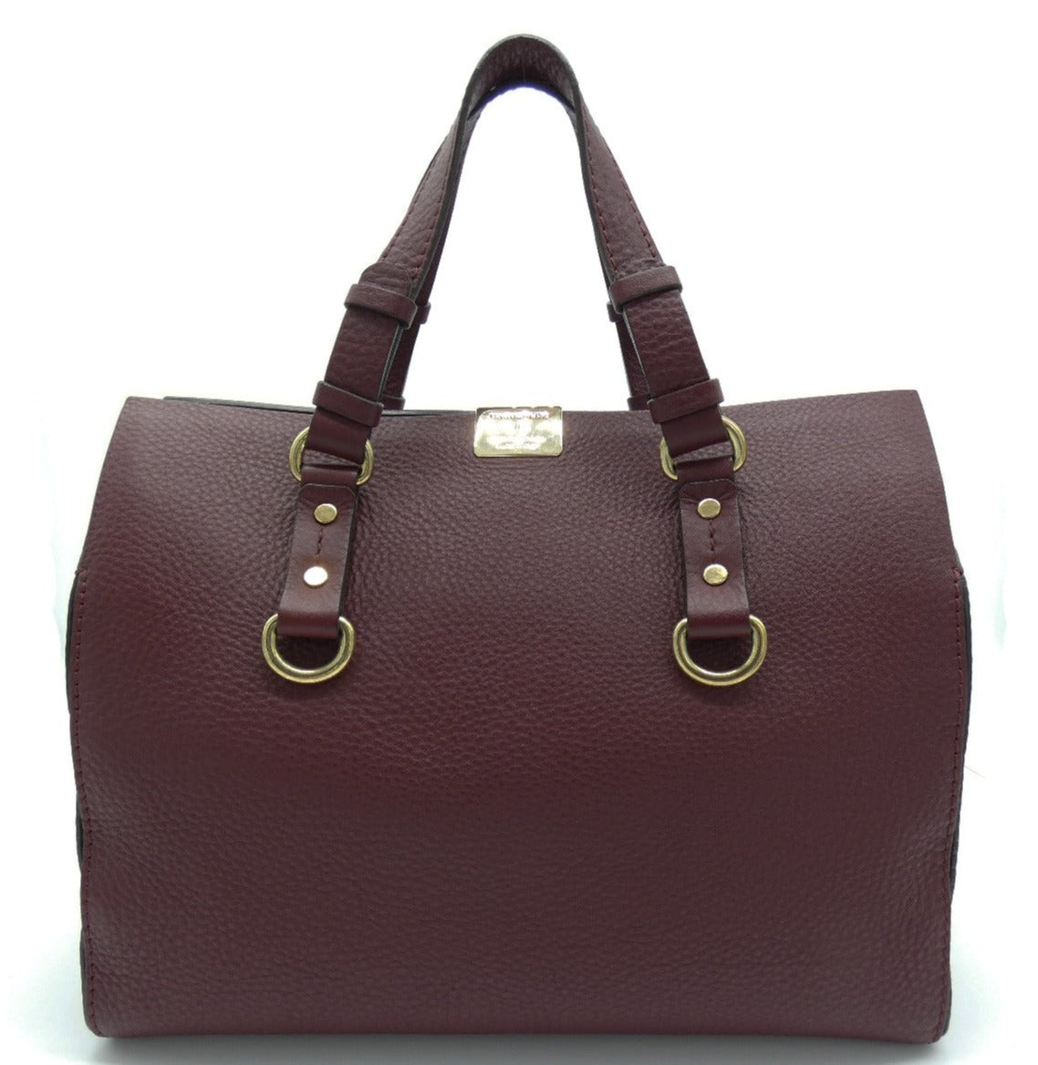 DSquared2 Bordeaux Leather Bauletto Boston Bag