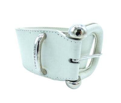 Burberry Cream Manor Leather Belt