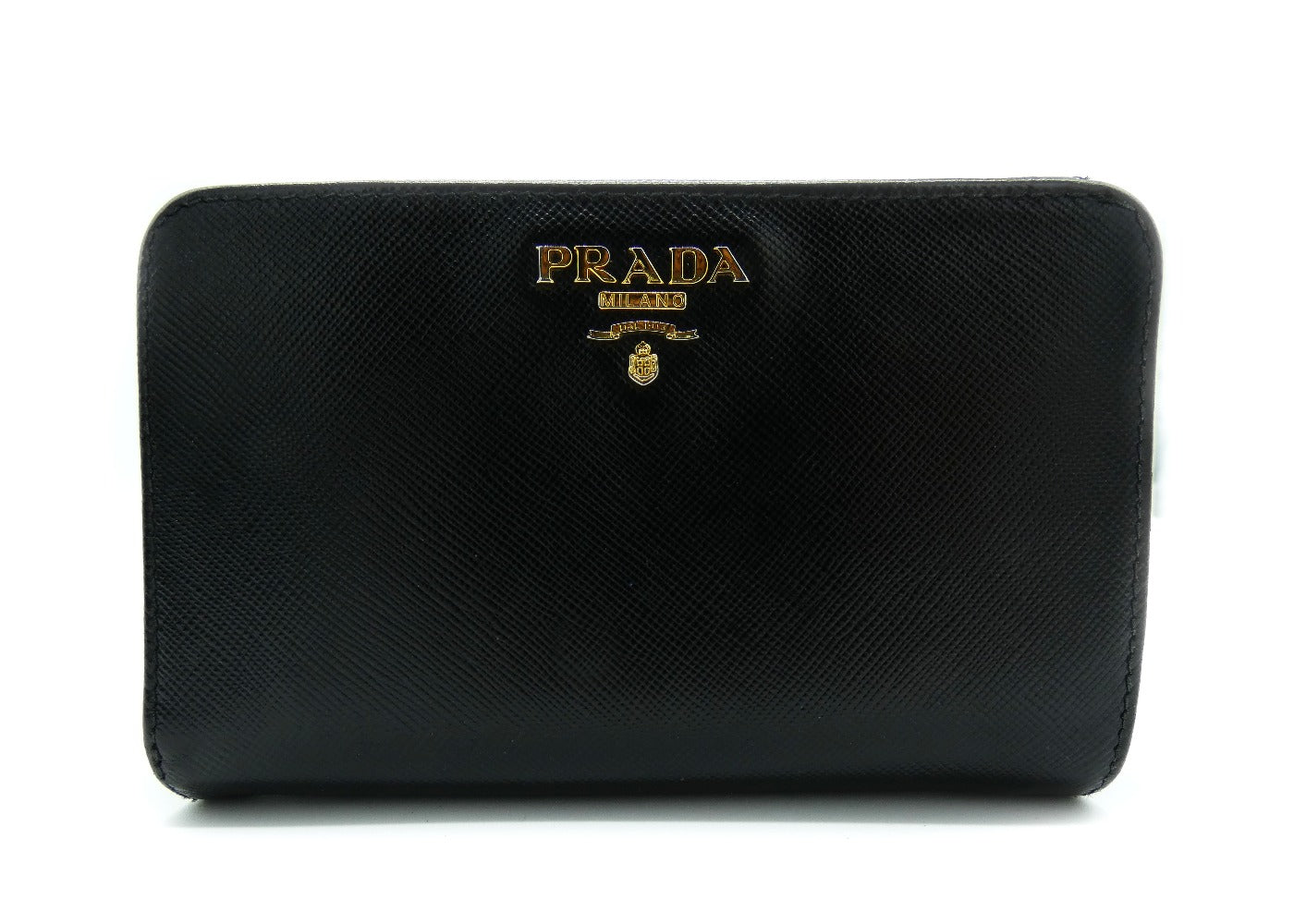 Prada Logo Wallet Medium Black