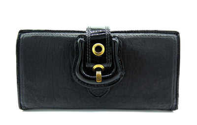 Fendi Black Leather Long Continental B Wallet Wallet Fendi