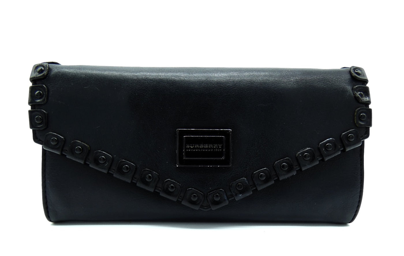 Burberry Prorsum Black Leather Studded Wallet Wallet Burberry