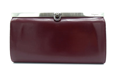 Salvatore Ferragamo Bordeaux Gancini Pocketbook Wallet Salvatore Ferragamo