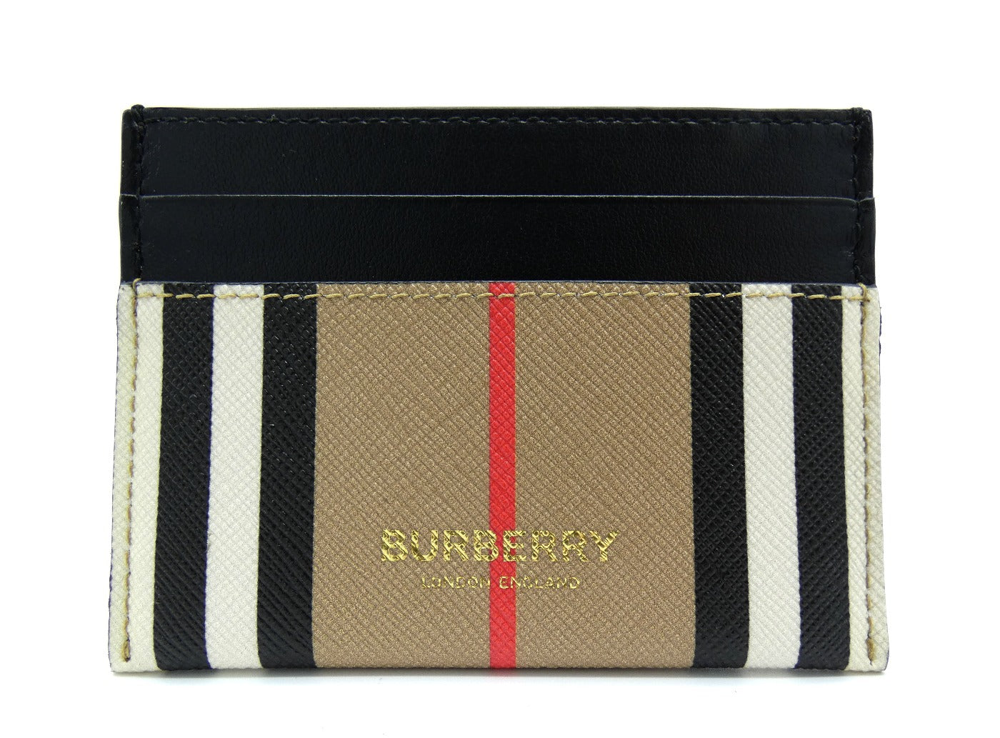 Burberry Sandon Canvas & Leather Card Case Wallet Burberry
