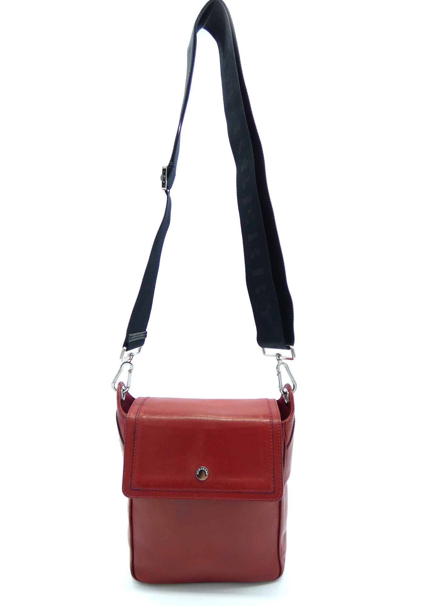 Burberry Red Leather Crossbody Bag