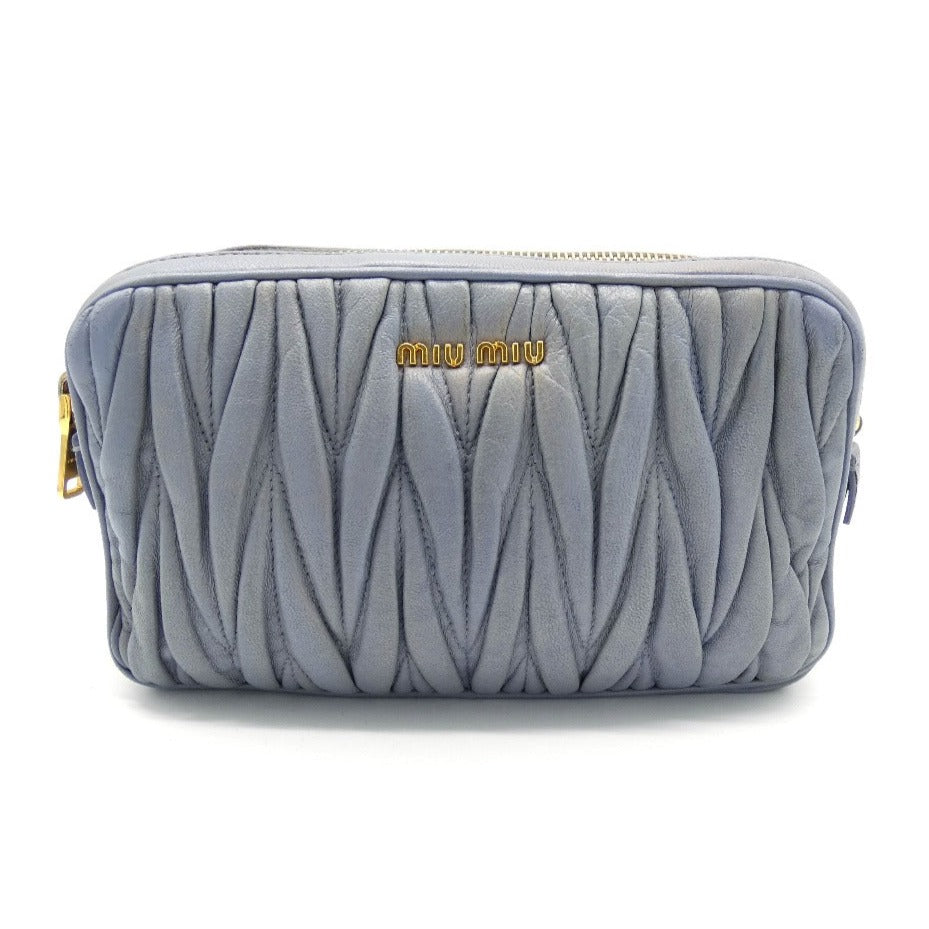 Miu Miu Matelassé Crossbody Double Zip Bag Bag Miu Miu