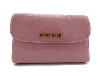 Miu Miu Pink Bi Fold Wallet Wallet Miu Miu