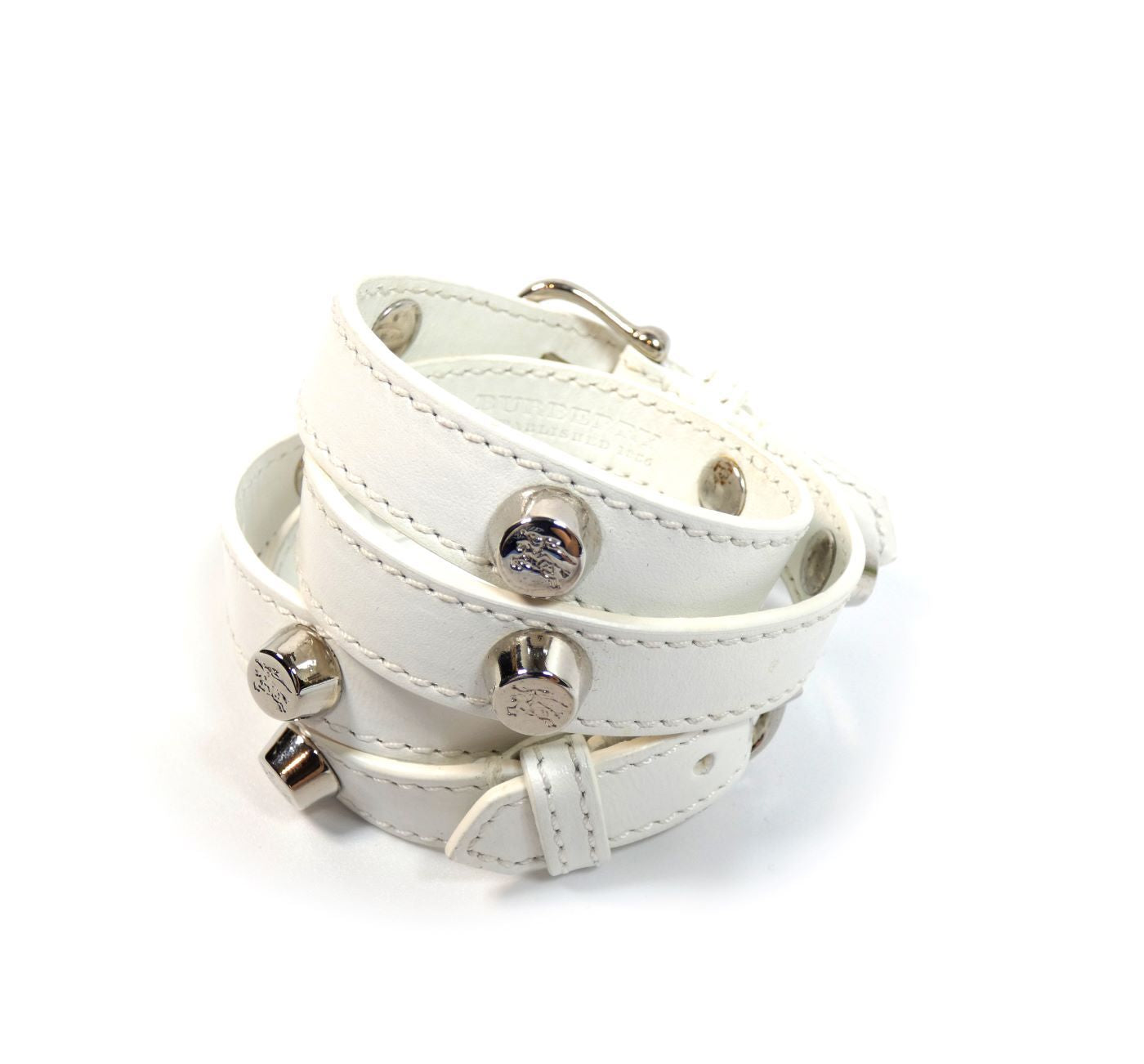 Burberry White Leather Prorsum Wrap Bracelets Bracelet Burberry