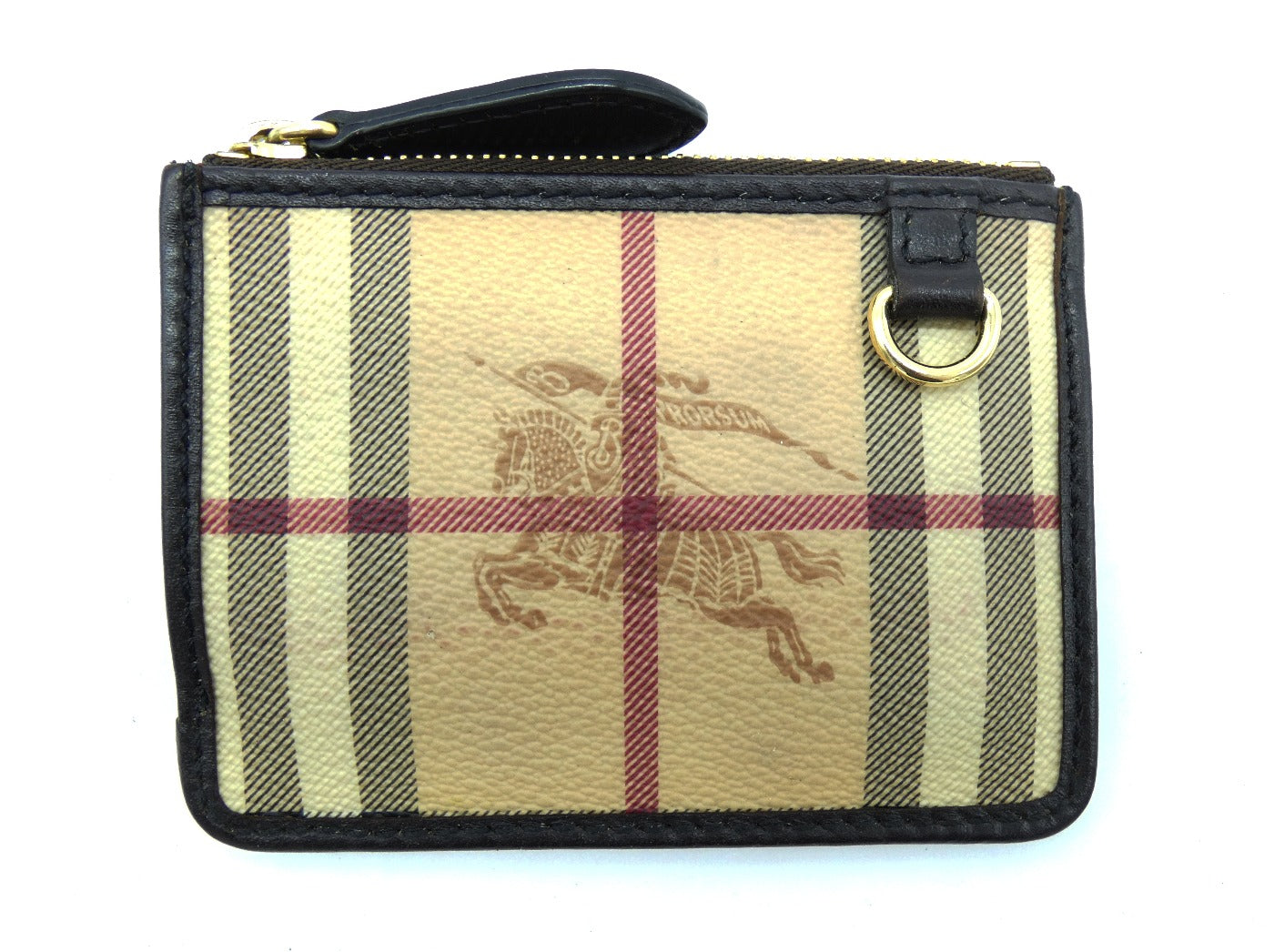 Burberry Haymarket Zip Coin and Card Case