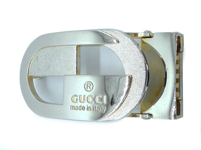 Gucci Vintage Sterling Silver Plated Reversible Belt