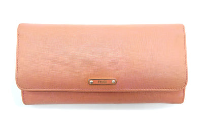 Fendi Pink Saffiano Continental Long Wallet