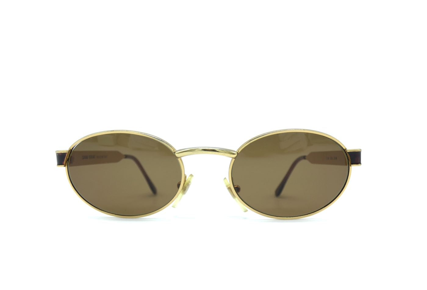 Gianni Versace Vintage Oval Sunglasses with Greek Key Arms Sunglasses Gianni Versace