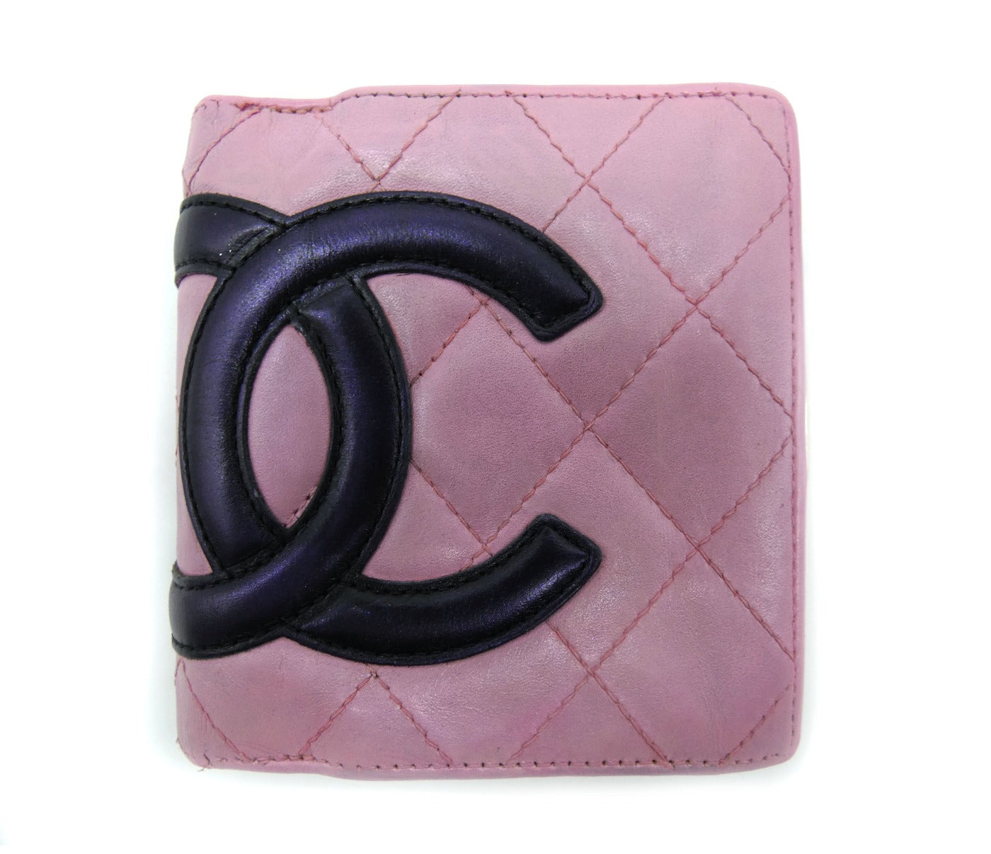 Chanel Pink and Black Cambon Bi-fold Wallet Wallet Chanel