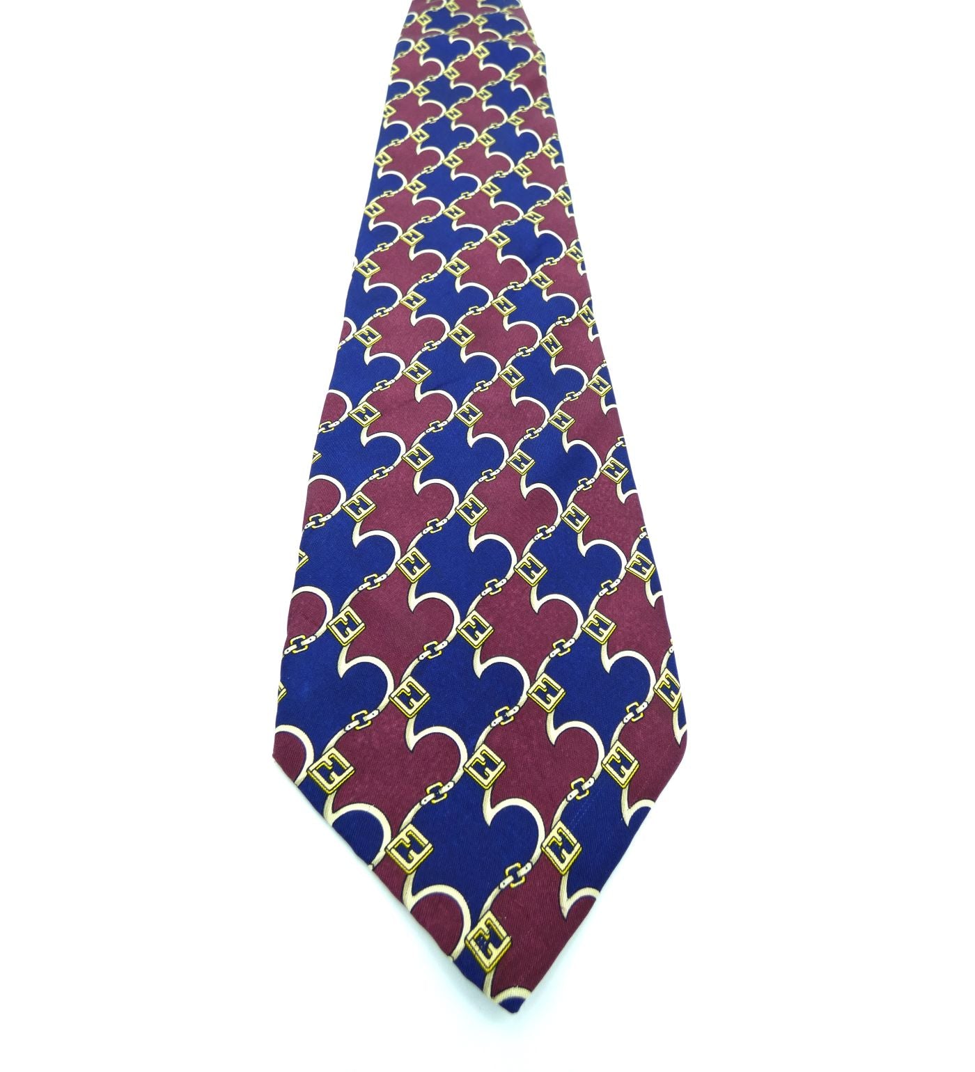 Fendi Vintage Graphic Print Silk Tie