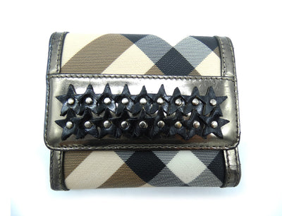 Burberry Nova Check Star Studded Wallet