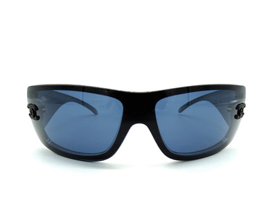 Chanel Blue and Black Crystal CC Sunglasses 5088-B