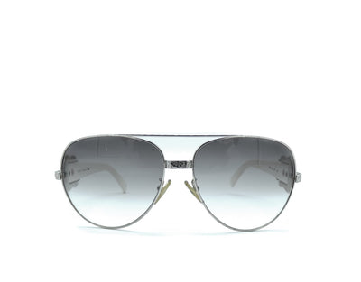 Fendi White and Silver B Buckle Aviators Sunglasses FS411 Sunglasses Fendi