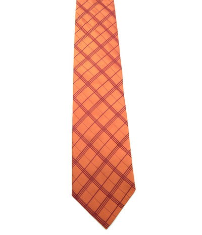 Burberry Orange Nova Check Silk Tie