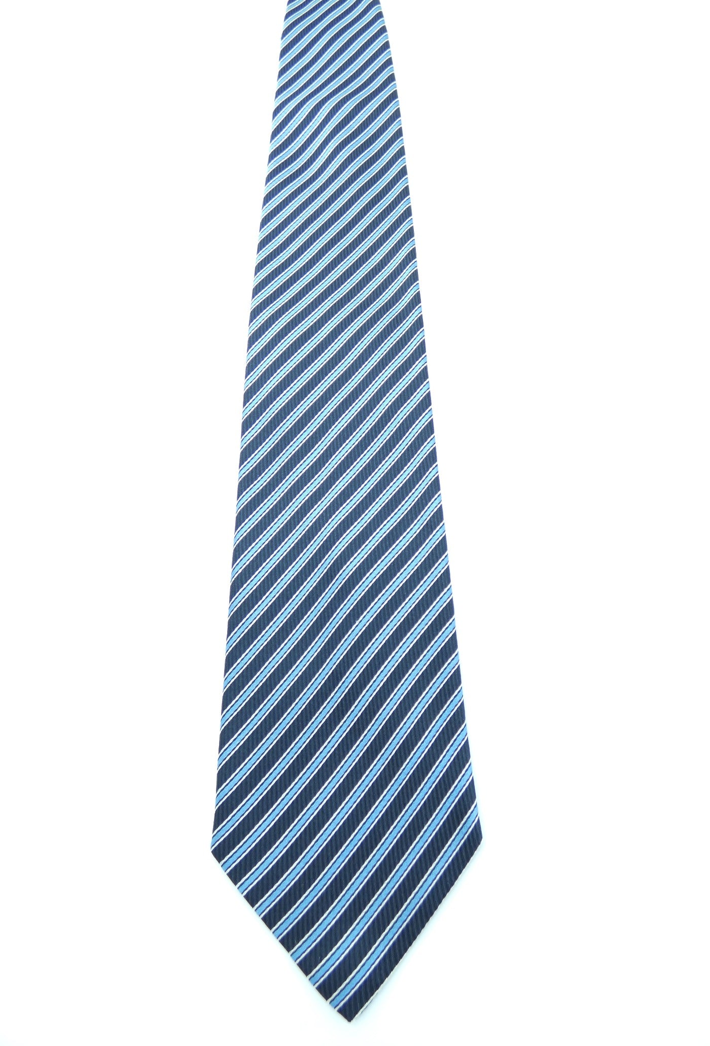 Balenciaga Graphic Blue Striped Tie