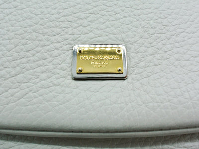 Dolce & Gabbana Convertible Ivory Leather Flap Bag