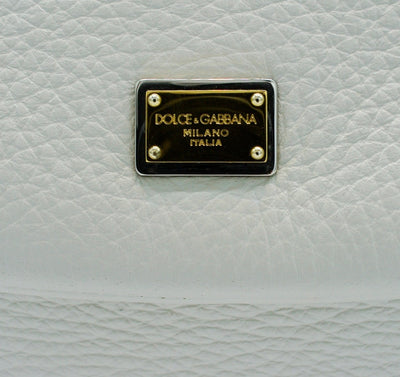 Dolce & Gabbana Convertible Ivory Leather Flap Bag