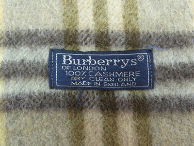 Burberrys Cashmere House Check Vintage Olive Scarf Scarf Burberry