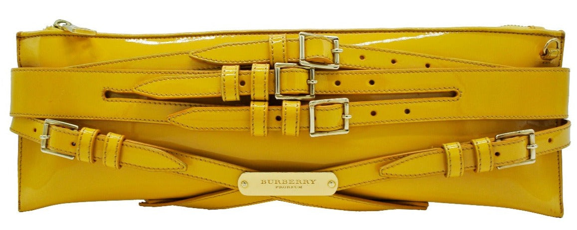 Burberry Prorsum Patent Parmoor 2 Way Clutch