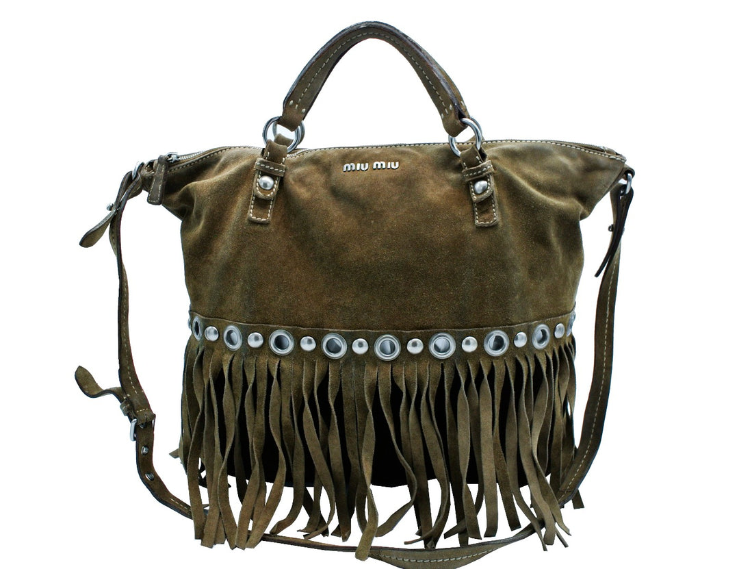 Miu miu fringe bag sale