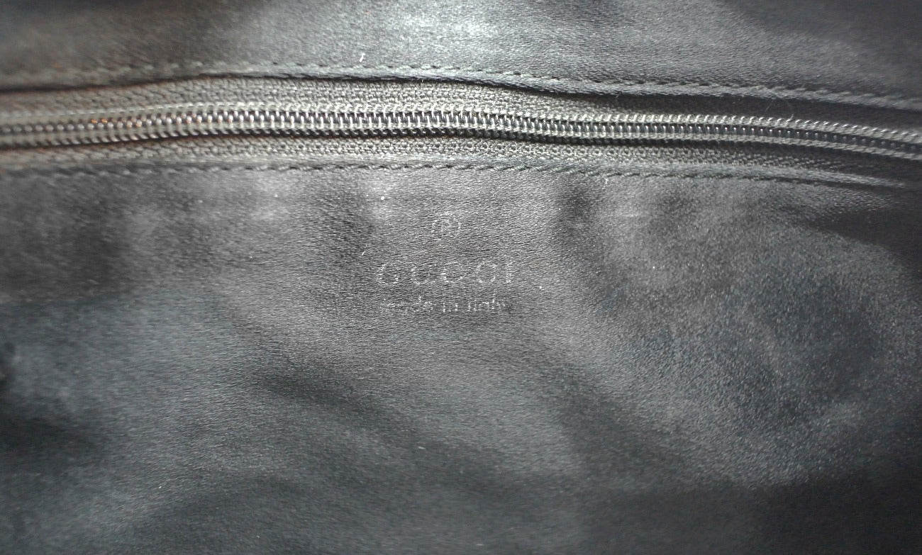 Gucci Black Satin Mini Jackie GG Evening Bag