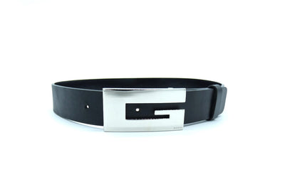 Gucci Vintage G Buckle Black Leather Belt