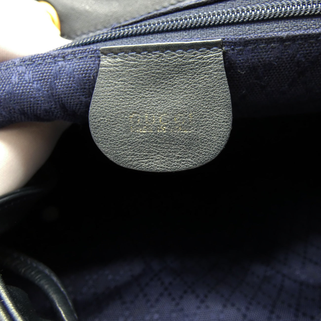 Gucci Vintage Dark Blue Leather Backpack Bag, Backpack Gucci