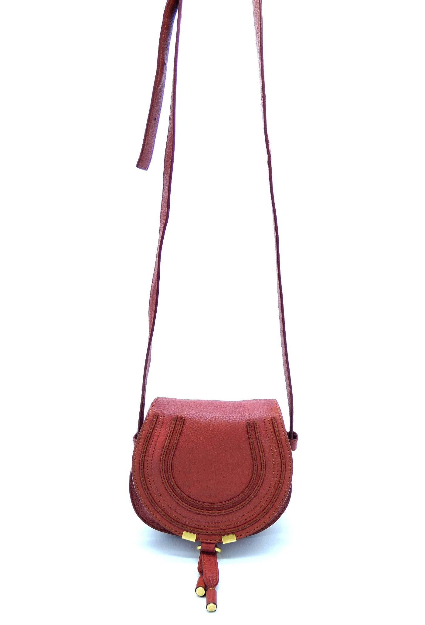 Chloe Autumn Red Mini Marcie Bag