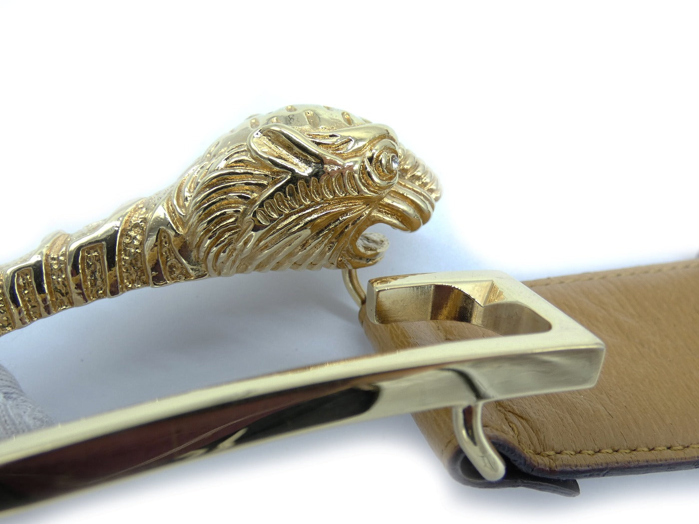 Gucci Dionysus Tiger Head G Belt in Camel Leather – Occhi Azzurri