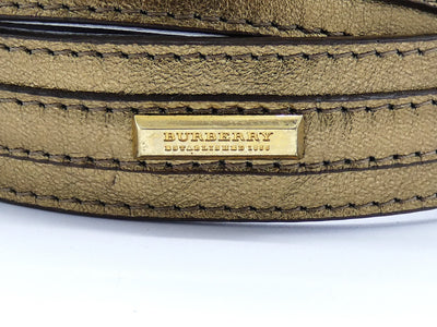 Burberry Studded Gold Leather Belt