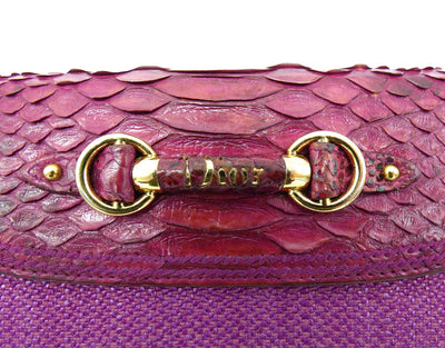 Christian Dior Fuchsia Python and Tweed Wallet Wallet Christian Dior