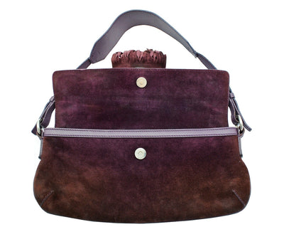 Burberry Bordeaux Suede Fringed Bag