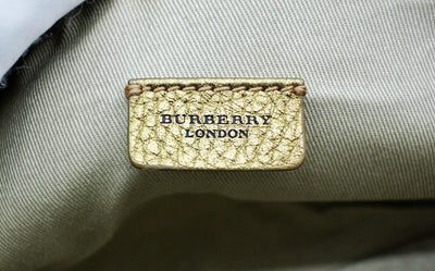 Burberry Gold Leather and Raffia Mini Bag Bag Burberry