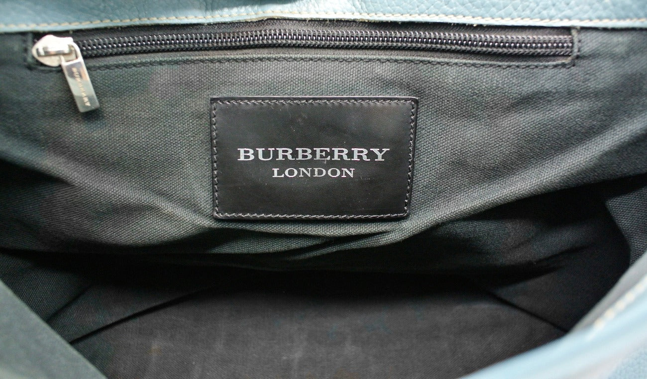 Burberry Sky Blue Leather Icon Stripe Messenger Bag Bag Burberry