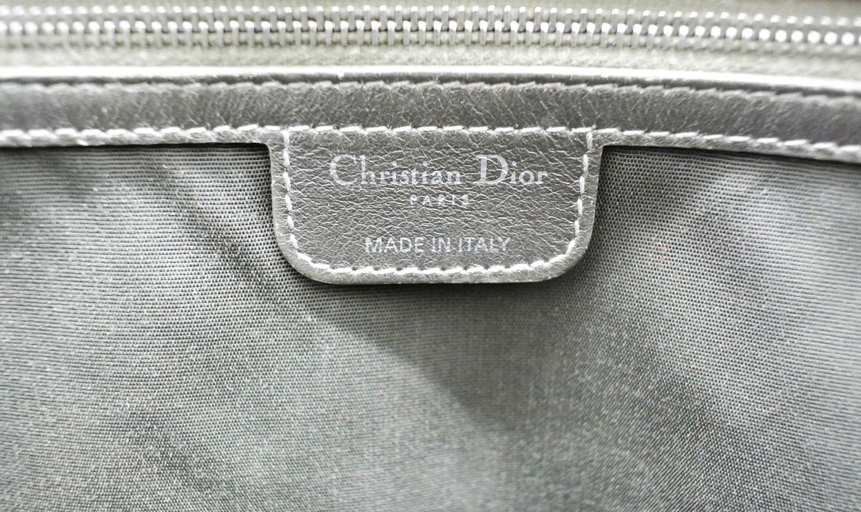 Christian Dior Grey Cannage Coated Canvas Tote: Modified