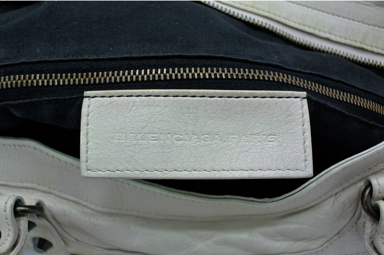 Balenciaga Bone Agneau Velo Bag