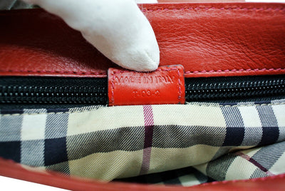 Burberry Red Leather Crossbody Bag