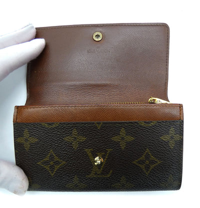 Louis Vuitton Vintage Brown and Monogram Sarah Wallet Wallet Louis Vuitton