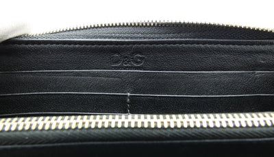 Dolce & Gabbana D&G Black Leather Zippy Wallet Wallet Dolce & Gabbana