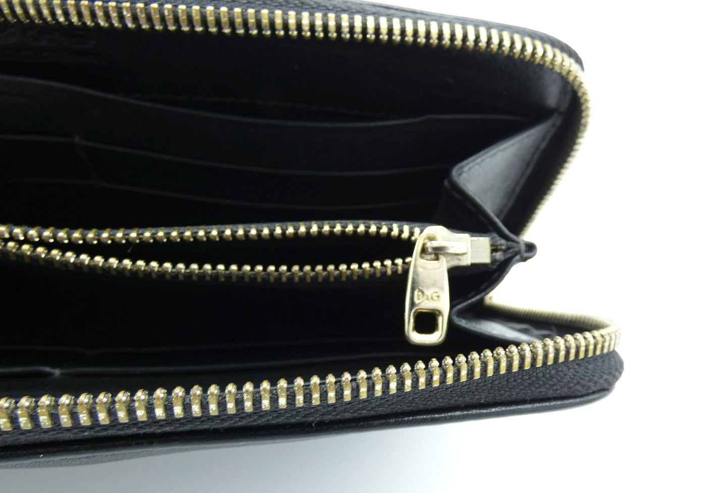 Dolce & Gabbana D&G Black Leather Zippy Wallet Wallet Dolce & Gabbana
