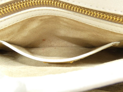 Miu Miu White Leather Madras 2way Bag