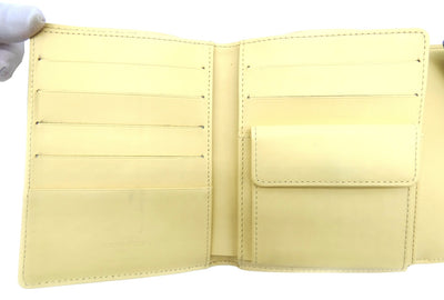 Louis Vuitton Vintage Yellow Epi Trifold Portefeuille Leather Elastic Wallet Wallet Louis Vuitton