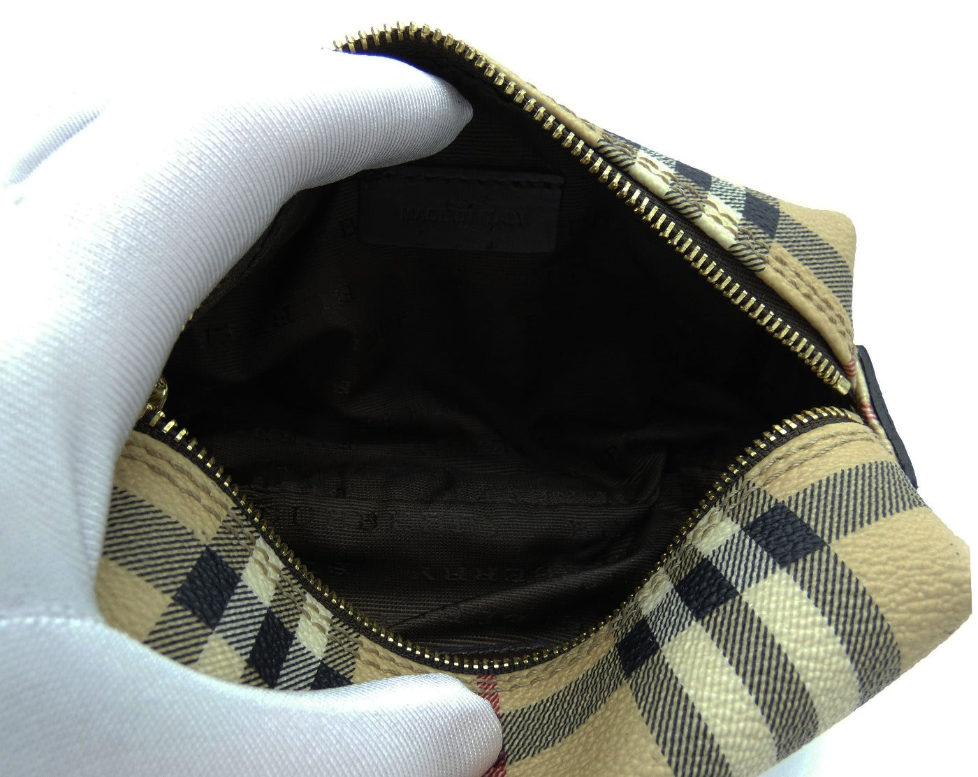 Burberry Haymarket Check Pouch Wallet, Cosmetic Bag Burberry