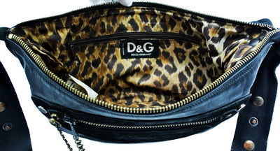 Dolce & Gabbana D&G Black Leather Crossbody Bag