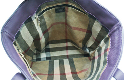 Burberry Dark Mauve Leather Tote