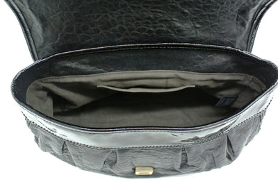 Fendi Black Grained Leather B Bag